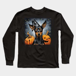 Black Manchester Terrier Halloween Long Sleeve T-Shirt